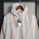 Jaqueta Corta Vento Arsenal Adidas - Branca/Laranja