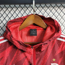 Jaqueta Corta Vento Flamengo Adidas - Vermelha/Branca