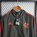 Jaqueta Corta Vento Flamengo Adidas - Preta/Vermelha