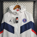 Jaqueta Corta Vento PSG Jordan - Branca/Azul