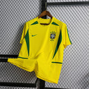 Camisa Seleção Brasil Home 2002 - Nike Retrô Masculina - Amarela/Verde