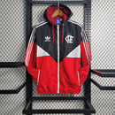 Jaqueta Corta Vento Flamengo Adidas - Vermelha/Preta