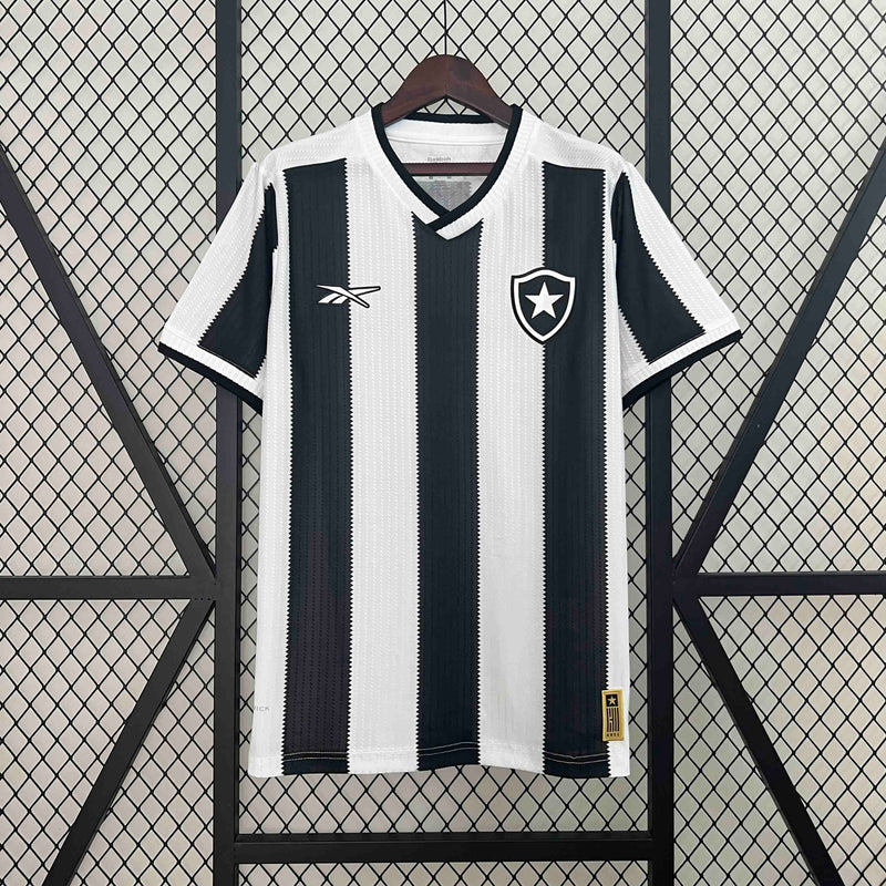 Camisa Botafogo Home 2024/25 - Reebok Torcedor Masculina - Preta/Branca