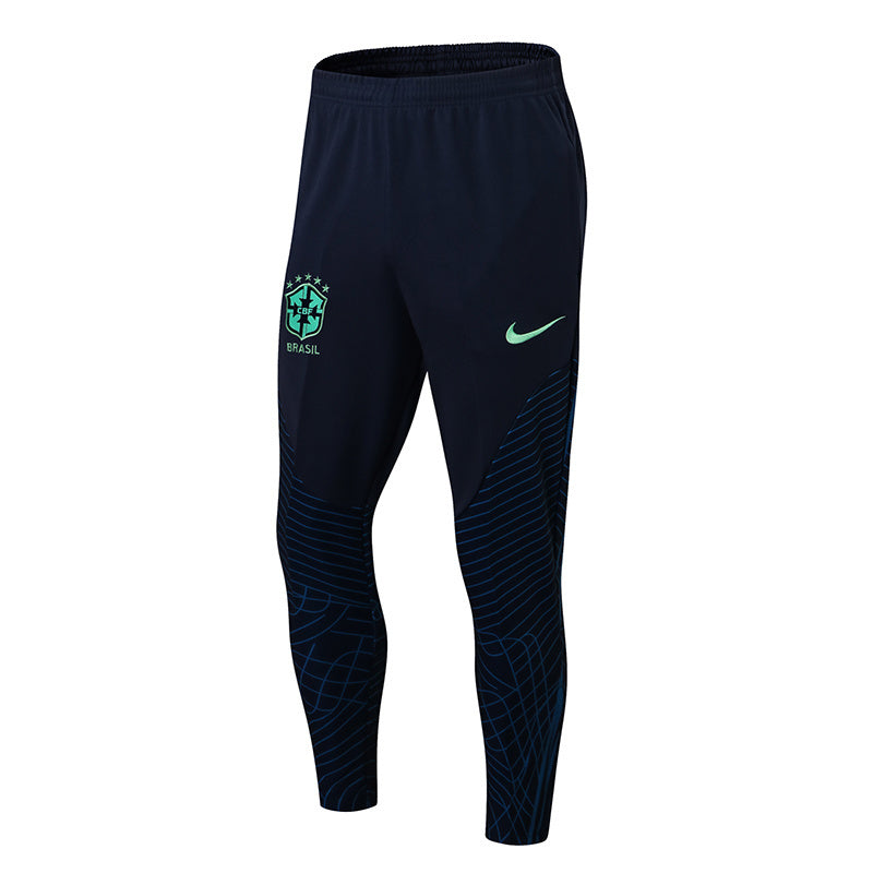 Conjunto Half Ziper Seleção Brasil 2022/23 - Nike Jaqueta + Calça - Vede/Azul