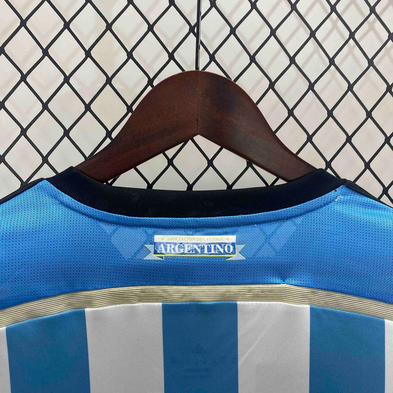 Camisa Seleção Argentina Home 2014/15 - Adidas Retrô Masculina - Branca/Azul