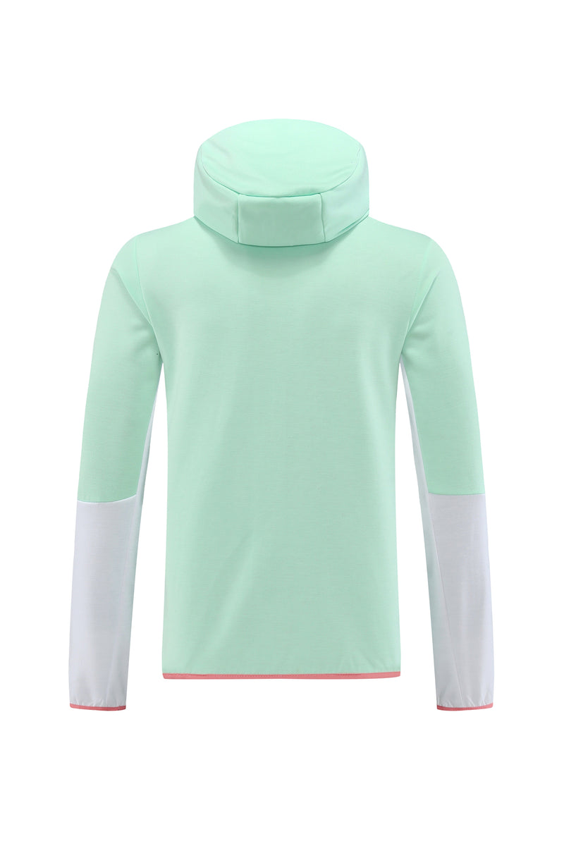 Kit Conjunto Nike Tech Fleece - Jaqueta e Calça- Verde/Branca