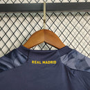 Conjunto Kit Infantil Real Madrid Away 2023/24 - Adidas Torcedor - Cinza