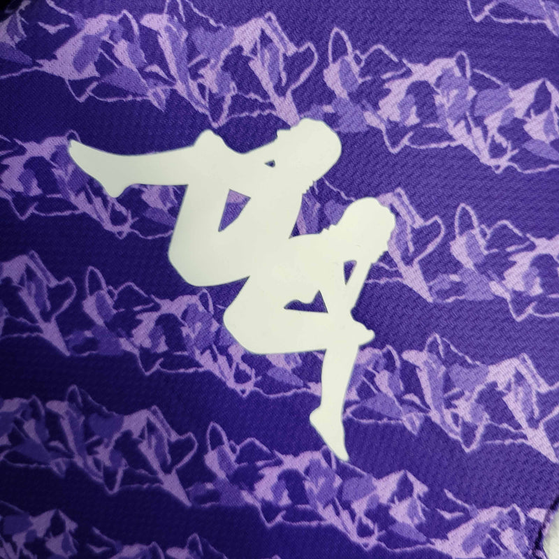 Camisa Fiorentina Home 2023/24 - Kappa Torcedor Masculina - Roxa/Branca