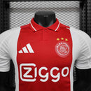 Camisa Ajax Home 2024/25 - Adidas Jogador Masculina - Branca/Vermelha