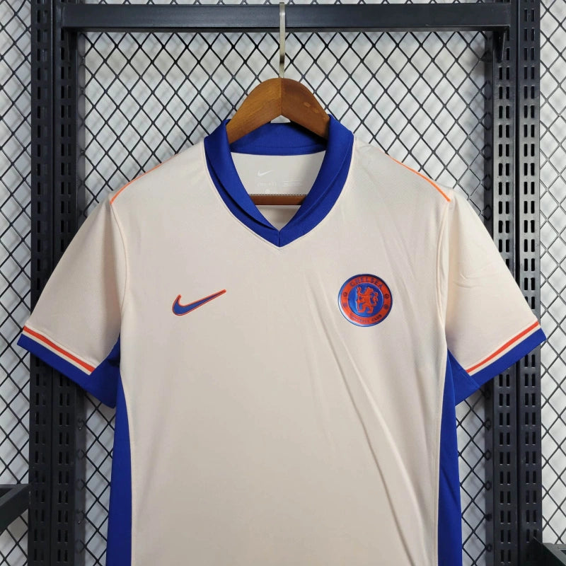 Camisa Chelsea Away 2024/25 - Nike Torcedor Masculina - Bege/Azul