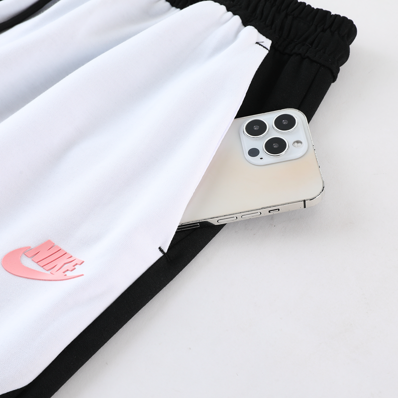 Kit Conjunto Nike Tech Fleece - Jaqueta e Calça- Branca/Preta