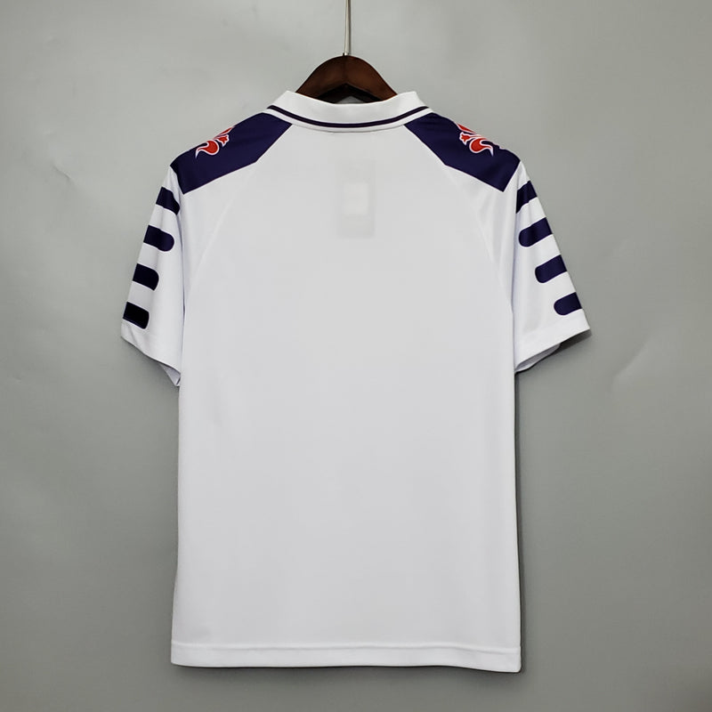 Camisa Fiorentina Away 1998/99 - Fila Retrô Masculina - Branca/Roxa