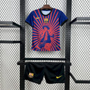 Conjunto Kit Infantil Barcelona Edição Especial 2025/26 - Nike Torcedor - Azul/Vermelha