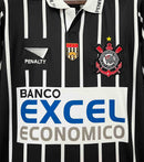 Camisa Corinthians Away 1997/98 - Penalty Retrô Masculina - Preta/Branca