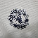 Camisa Manga Longa Manchester United Away 1999/00 - Umbro Retrô Masculina - Branca/Preta