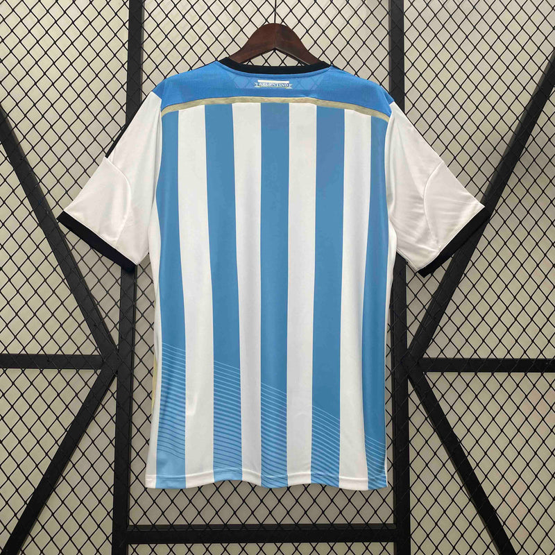 Camisa Seleção Argentina Home 2014/15 - Adidas Retrô Masculina - Branca/Azul