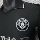 Camisa Manchester City Black 2025/26 - Puma Jogador Masculina - Preta/Branca