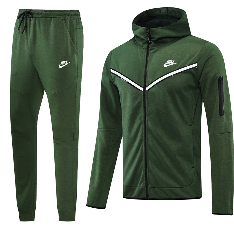 Kit Conjunto Nike Tech Fleece - Jaqueta e Calça- Verde