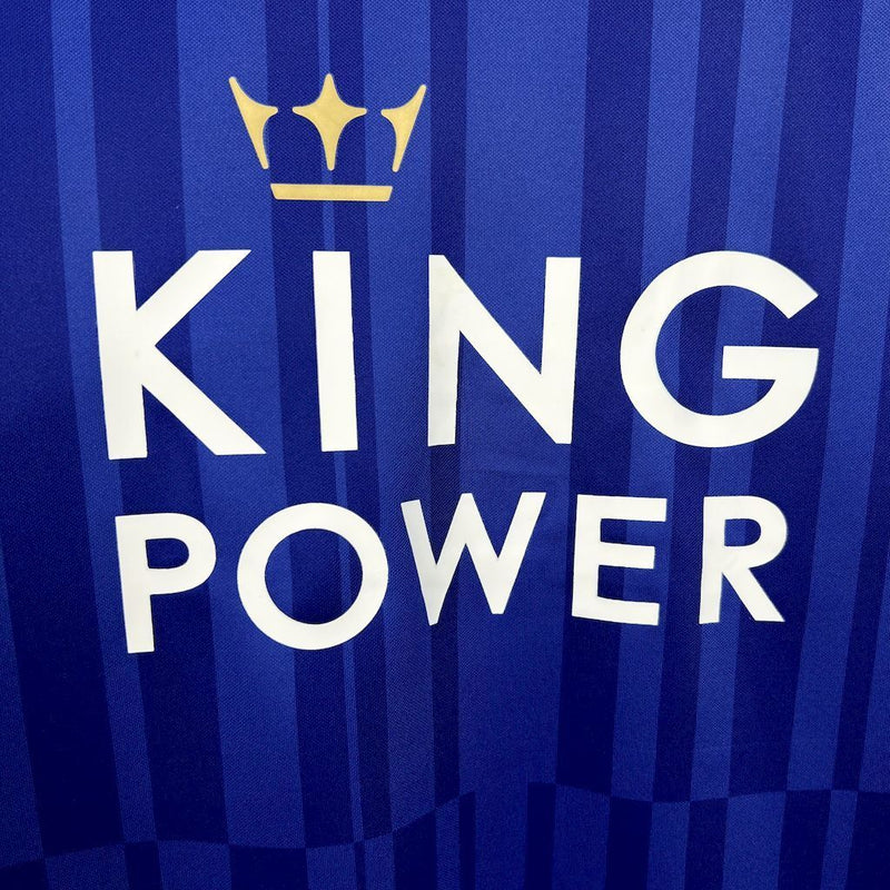 Camisa Leicester City Home 2016/17 - Puma Retrô Masculina - Azul/Dourada