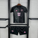 Conjunto Kit Infantil Inter Miami Away 2025/26 - Adidas Torcedor - Preta/Rosa