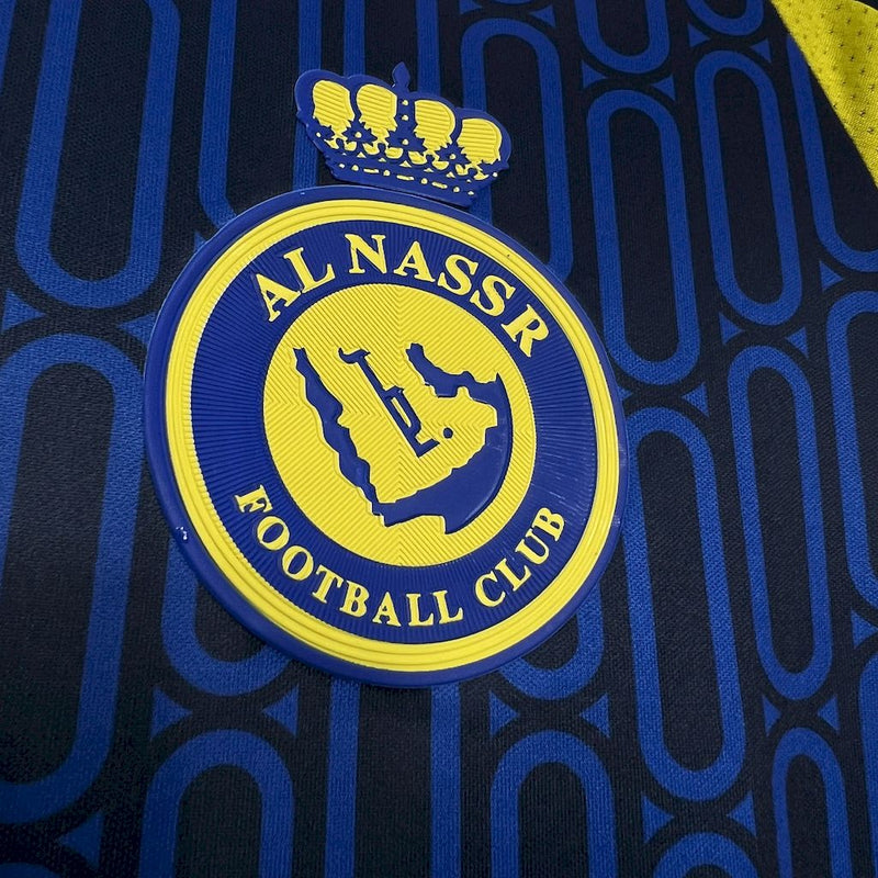 Camisa Al-Nassr Away 2024/25 - Adidas Torcedor Masculina - Azul/Amarela