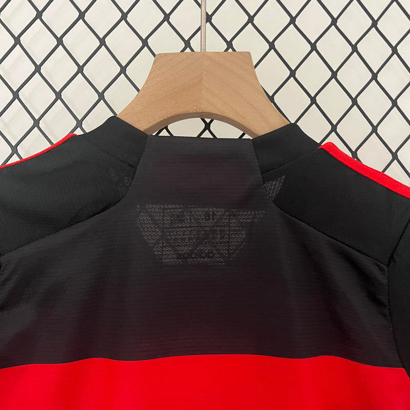 Kit Infantil Flamengo Home 2024/25 - Adidas Torcedor - Vermelha/Preta