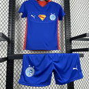 Conjunto Kit Infantil Bahia Edição Especial Superman 2025/26 - Puma Torcedor - Azul/Vermelha