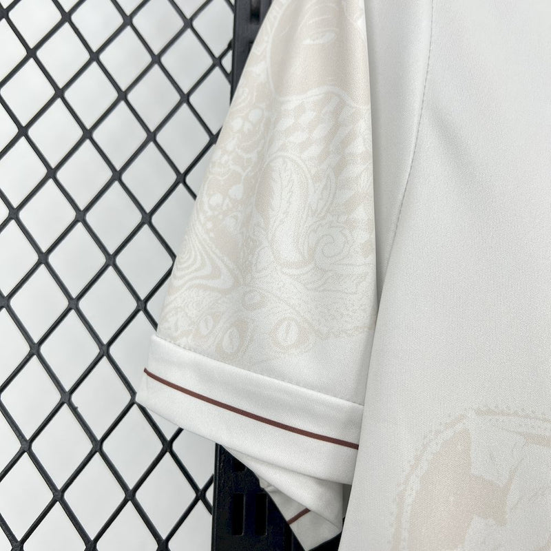 Camisa Napoli Away 2025/26 - EA7 Torcedor Masculina - Branca/Marrom