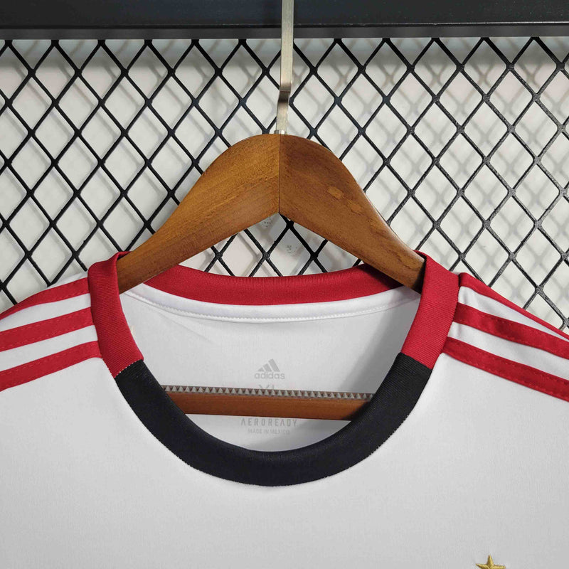 Camisa Flamengo Away 2019/20 - Adidas Retrô Masculina - Branca/Vermelha