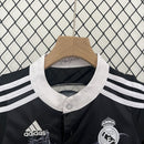 Conjunto Kit Infantil Real Madrid Third 2014/15 - Adidas Retrô - Preta/Branca