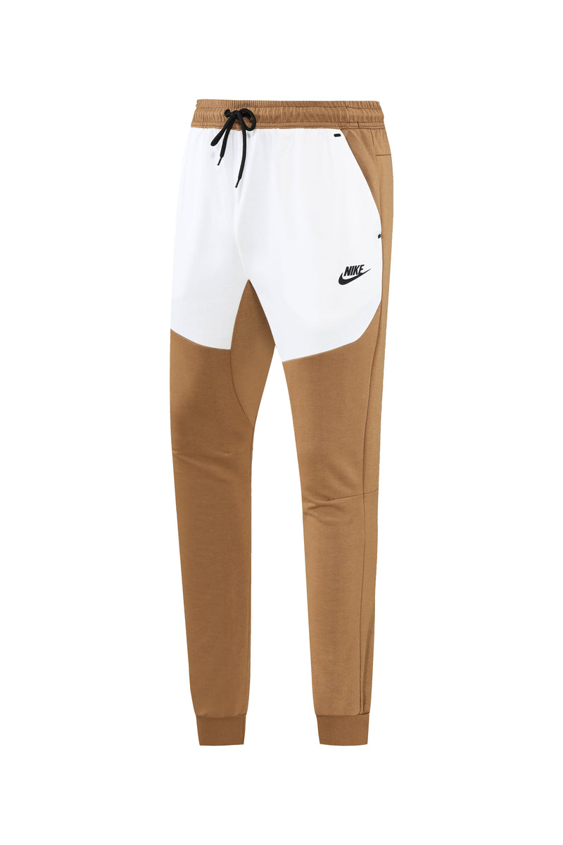 Kit Conjunto Nike Tech Fleece - Jaqueta e Calça- Caramelo/Branca