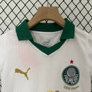 Conjunto Kit Infantil Palmeiras Away 2024/25 - Puma Torcedor - Branca/Verde