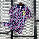 Camisa Seleção Escócia Home 1988/89 - Umbro Retrô Masculina - Azul/Rosa