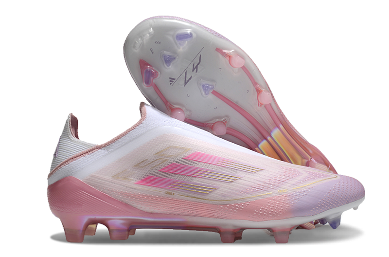 Chuteira F50 - Adidas Yamal FG - Bege/Rosa