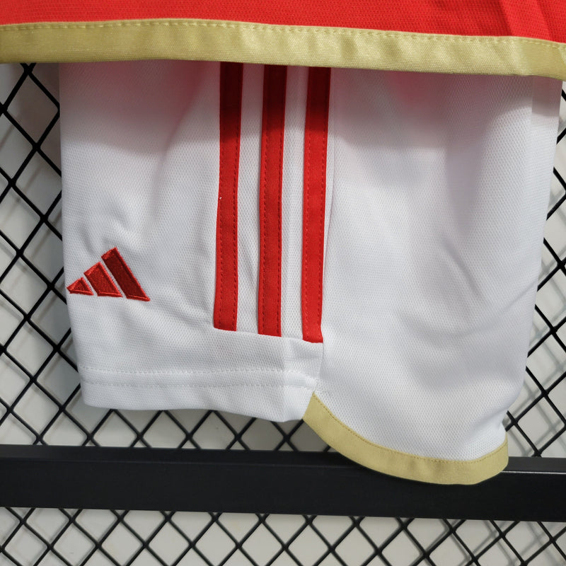 Kit Infantil Benfica Home 2023/24 - Adidas Torcedor - Vermelha/Branca