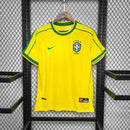 Camisa Pronta Entrega Seleção Brasil Home 1998/99 - Nike Retrô Masculina - Amarela/Verde
