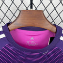 Conjunto Kit Infantil Real Madrid Goleiro 2025/26 - Adidas Torcedor - Rosa/Roxa