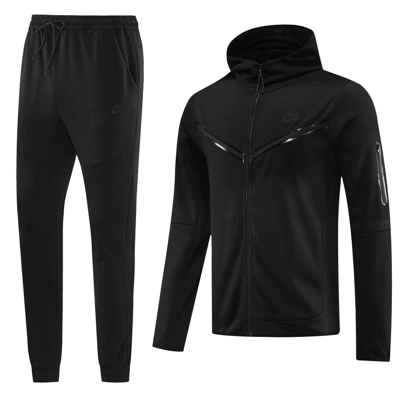 Kit Conjunto Nike Tech Fleece - Jaqueta e Calça- Preta