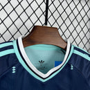 Conjunto Kit Infantil Seleção Alemanha Away 2026/27 - Adidas Torcedor - Azul/Verde