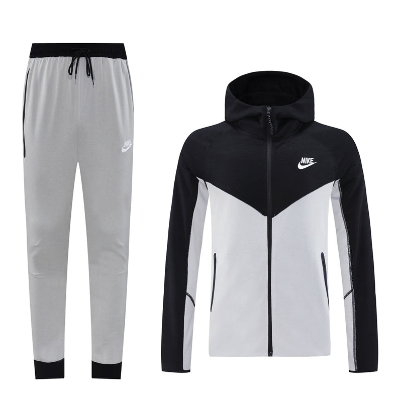 Kit Conjunto Nike Tech Fleece - Jaqueta e Calça- Preta/Cinza