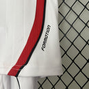 Conjunto Kit Infantil AC Milan Away 2006/07 - Adidas Retrô - Branca/Vermelha