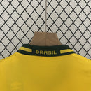 Conjunto Kit Infantil Seleção Brasil Home 1993/94 - Umbro Retrô - Amarela/Azul
