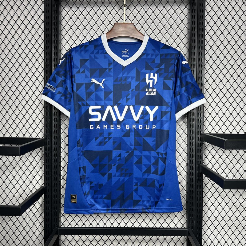 Camisa Al-Hilal Home 2024/25 - Puma Torcedor Masculina - Azul/Branca