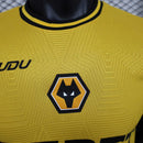 Camisa Wolves Home 2024/25 - Sudu Jogador Masculina - Amarela/Preta