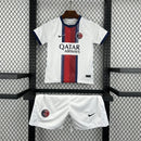 Conjunto Kit Infantil PSG Away 2026/27 - Nike Torcedor - Branca/Vermelha