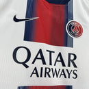 Conjunto Kit Infantil PSG Away 2026/27 - Nike Torcedor - Branca/Vermelha
