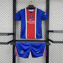 Conjunto Kit Infantil PSG Home 2026/27 - Nike Torcedor - Azul/Vermelha