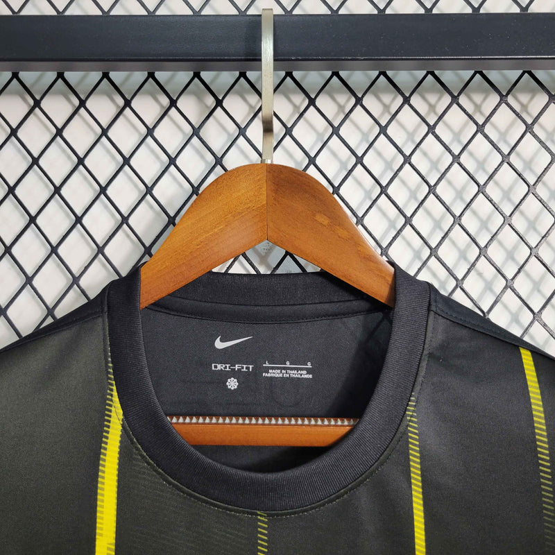 Camisa Al-Ittihad Third 2023/24 - Nike Torcedor Masculina - Preta/Amarela