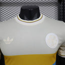 Camisa Seleção Colômbia Edição Especial 100 anos 2024/25 - Adidas Jogador Masculina - Bege/Amarela