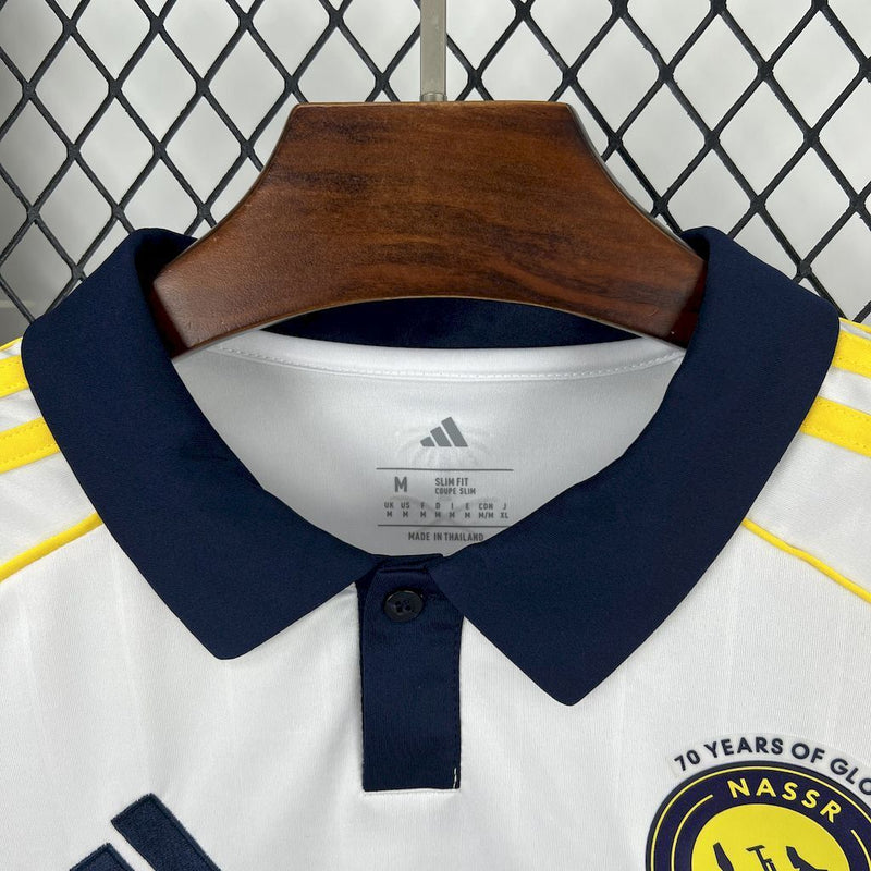 Camisa Al-Nassr 2025/26 - Adidas Torcedor Masculina - Branca/Amarela